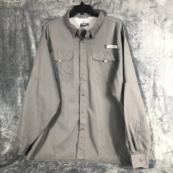 Habit Other - Habit Shirt Mens Extra Large Gray Long Sleeve Vented Fishing Outdoor Upf 40+